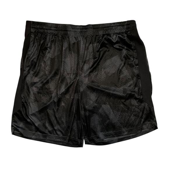 Tek Gear DryTek Black Reflective Print Shorts XL Men’s Running Athletic Gym - Picture 2 of 7